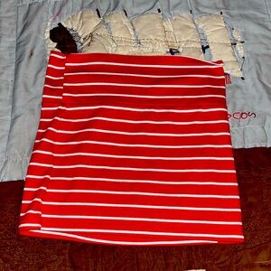 Cute red pinstripe skirt
